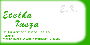 etelka kusza business card